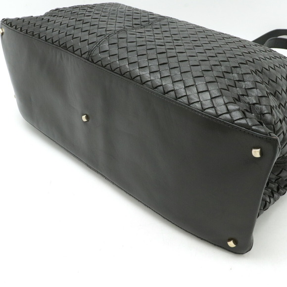 Bottega Veneta Intrecciato Black Leather Tote - Picture 3 of 8
